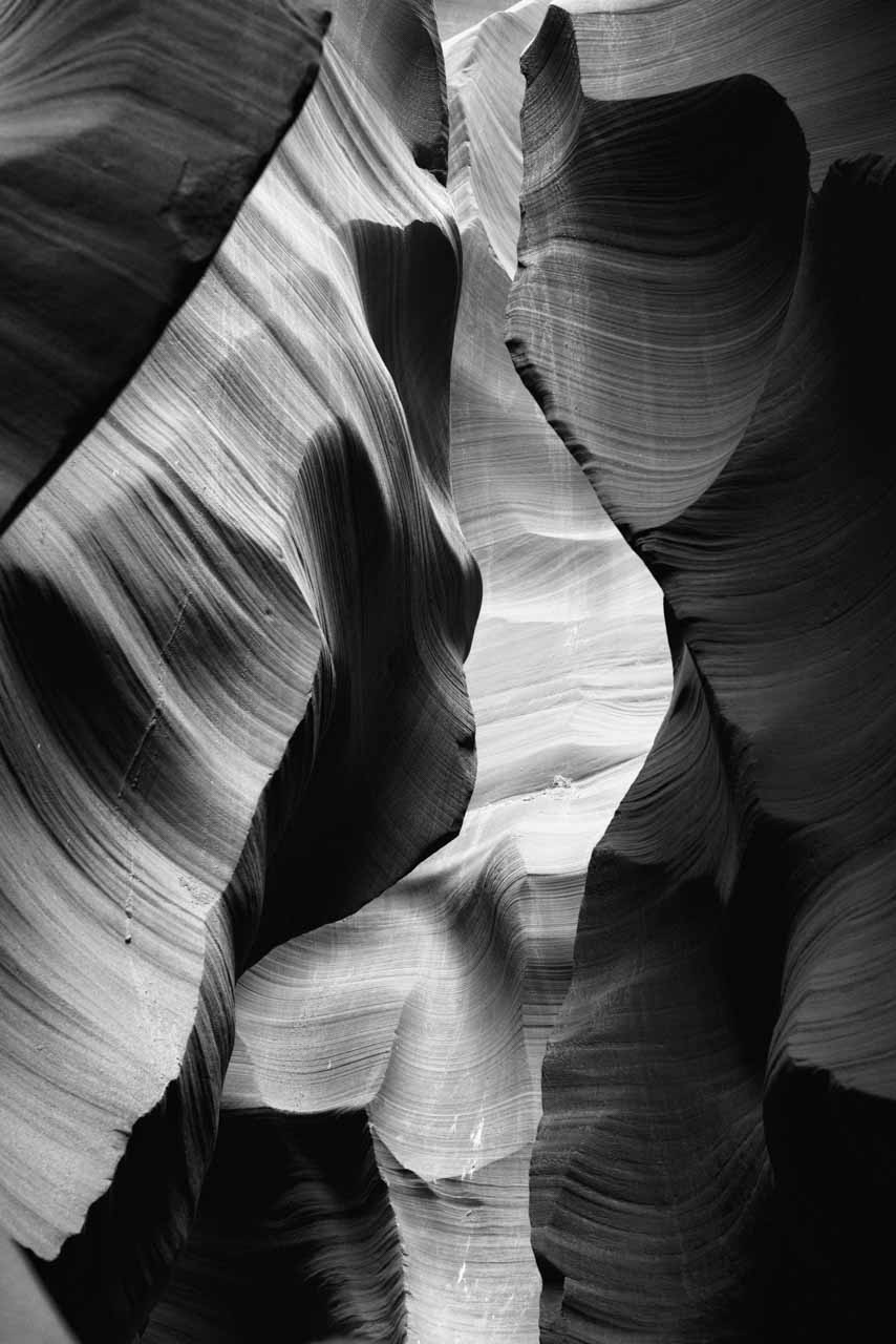 Formes étranges, structures et textures  dans Antelope Canyon.