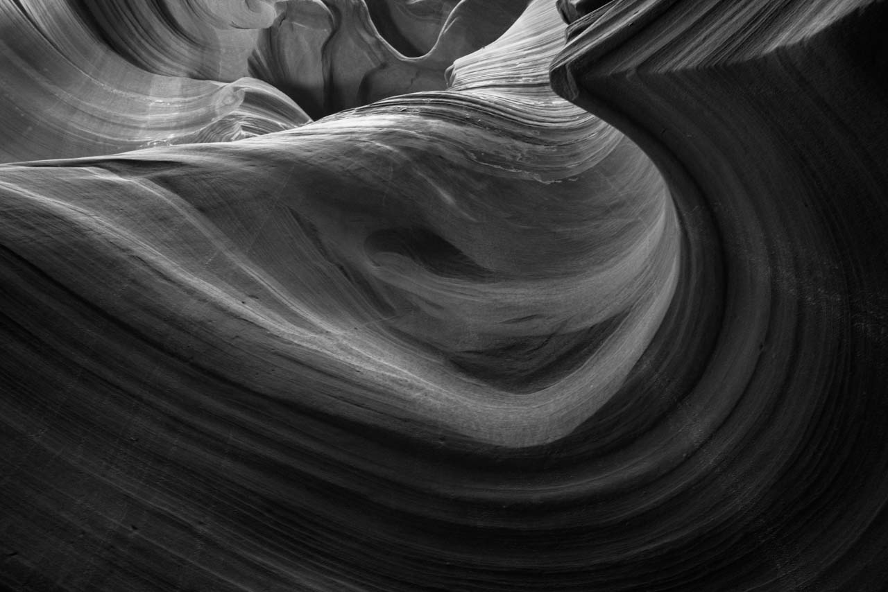 Formes étranges, structures et textures  dans Antelope Canyon.