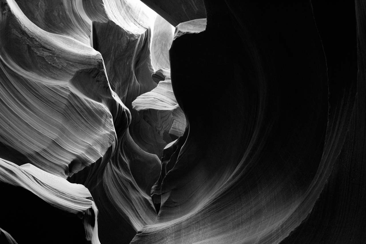 Formes étranges, structures et textures  dans Antelope Canyon.