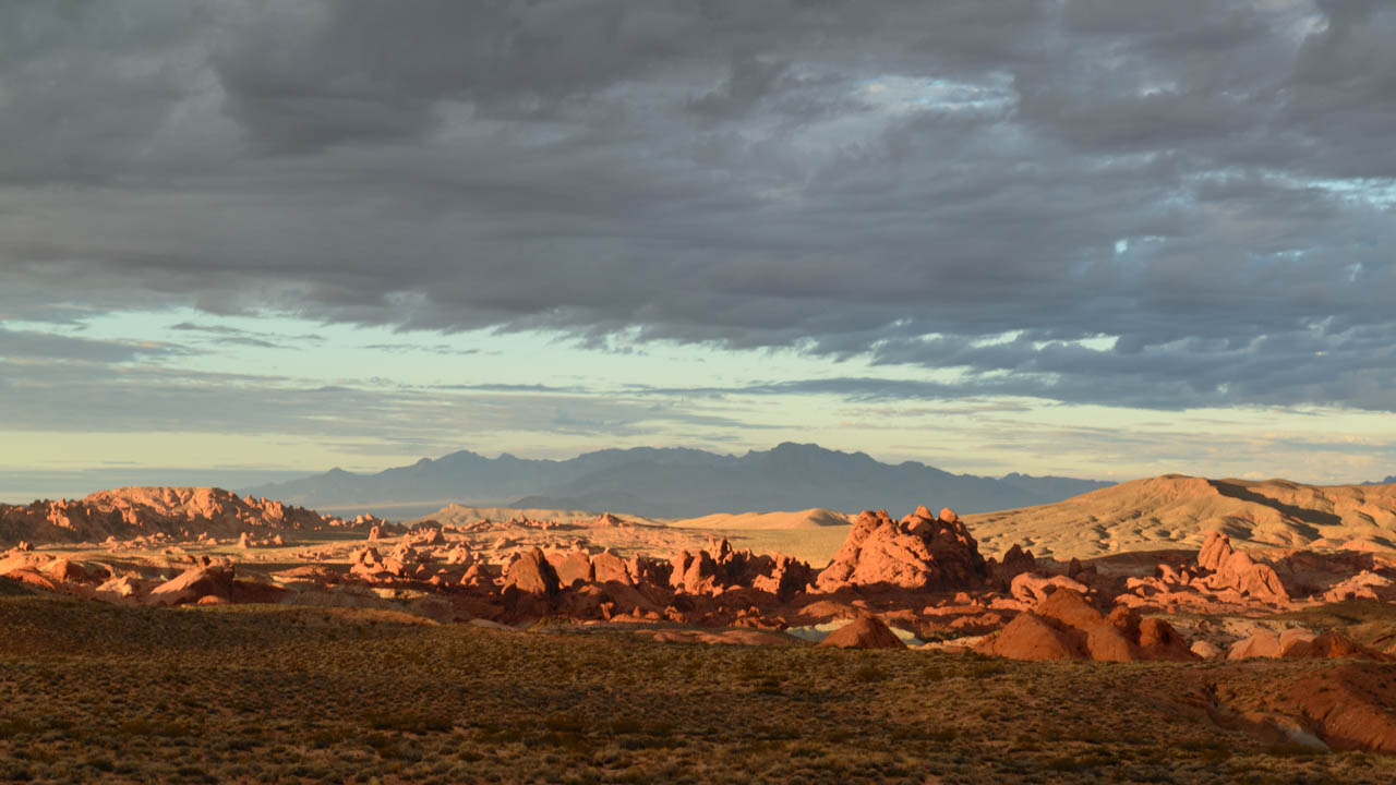Sunset over Valley of Fire in Nevada.