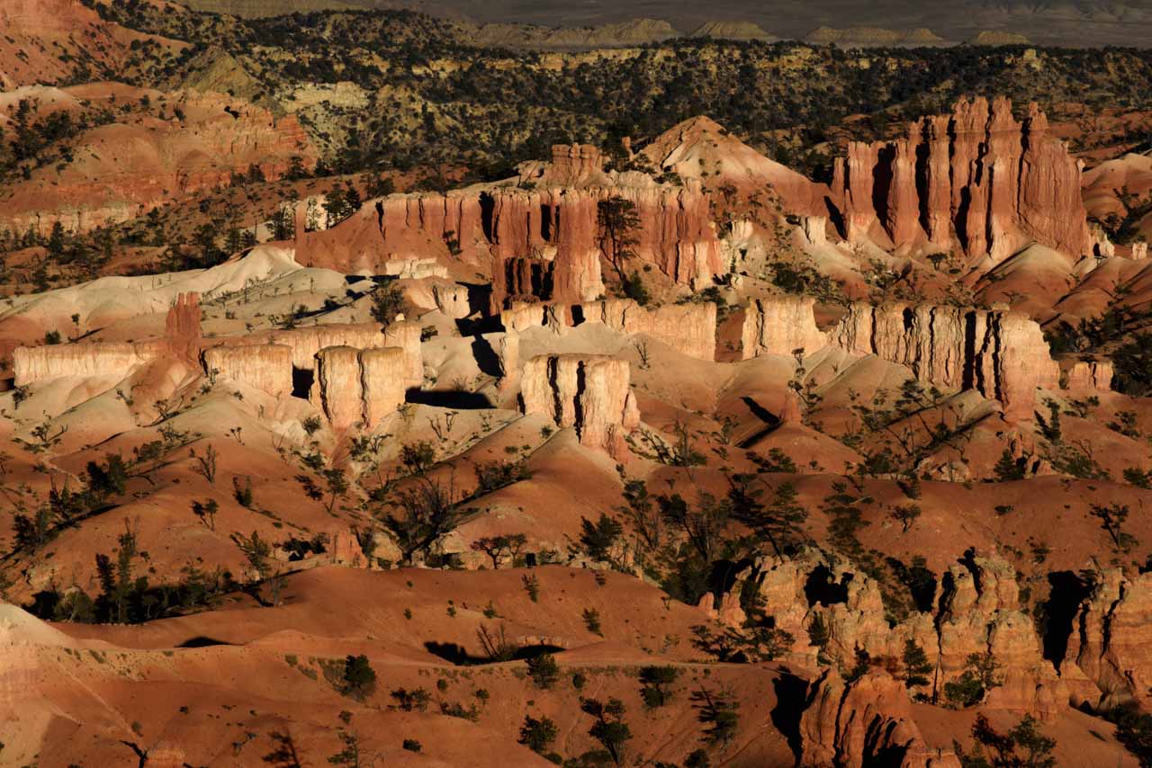 Hoodoos dans Bryce Canyon au lever de soleil.