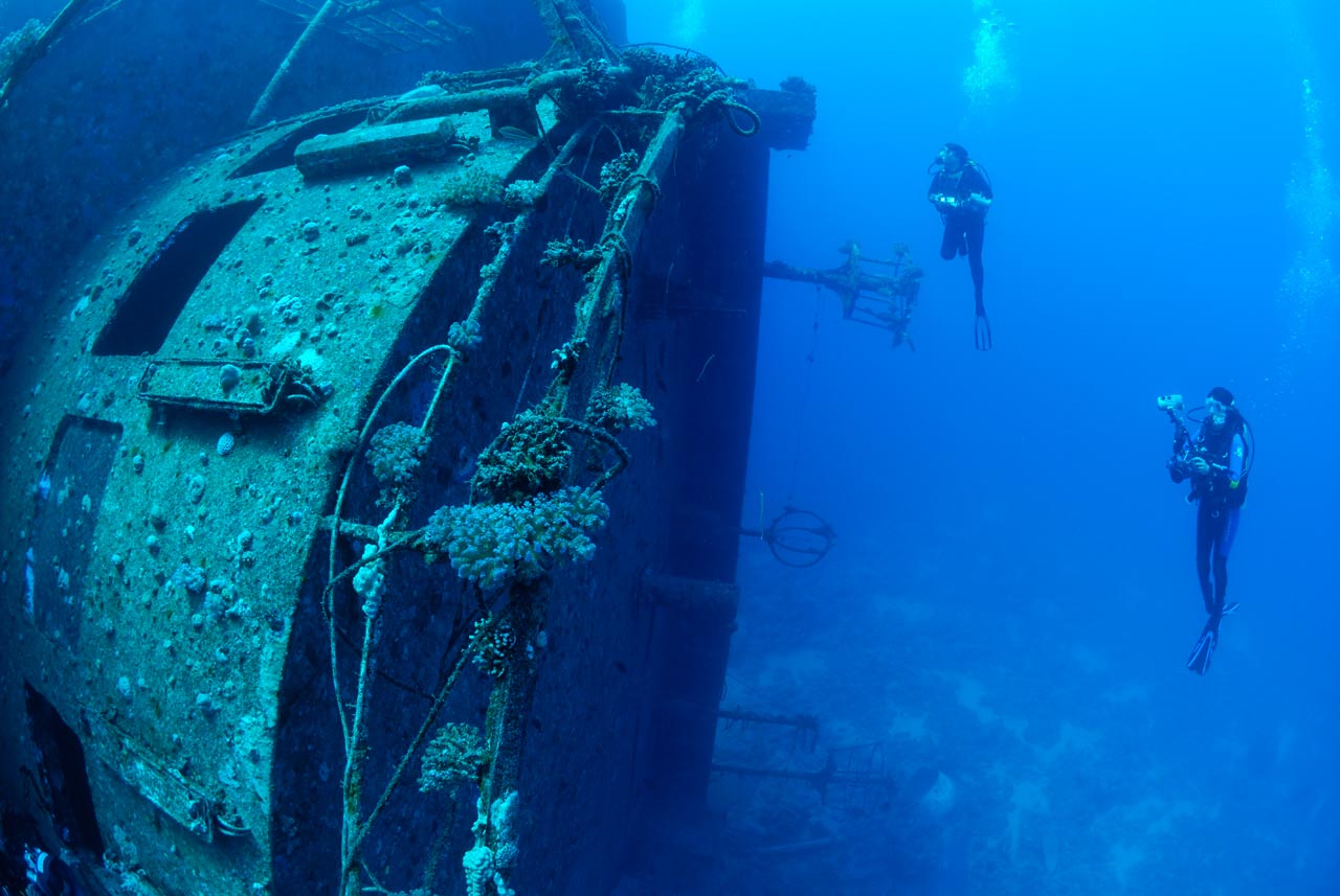 L'épave du Salem Express à Safaga en Mer Rouge au large des côtes de l'Egypte.