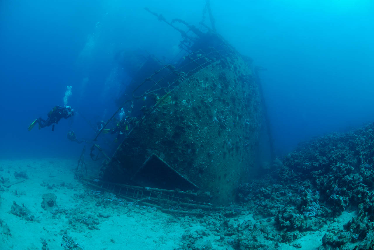 L'épave du Ghiannis D coulée en Mer Rouge
