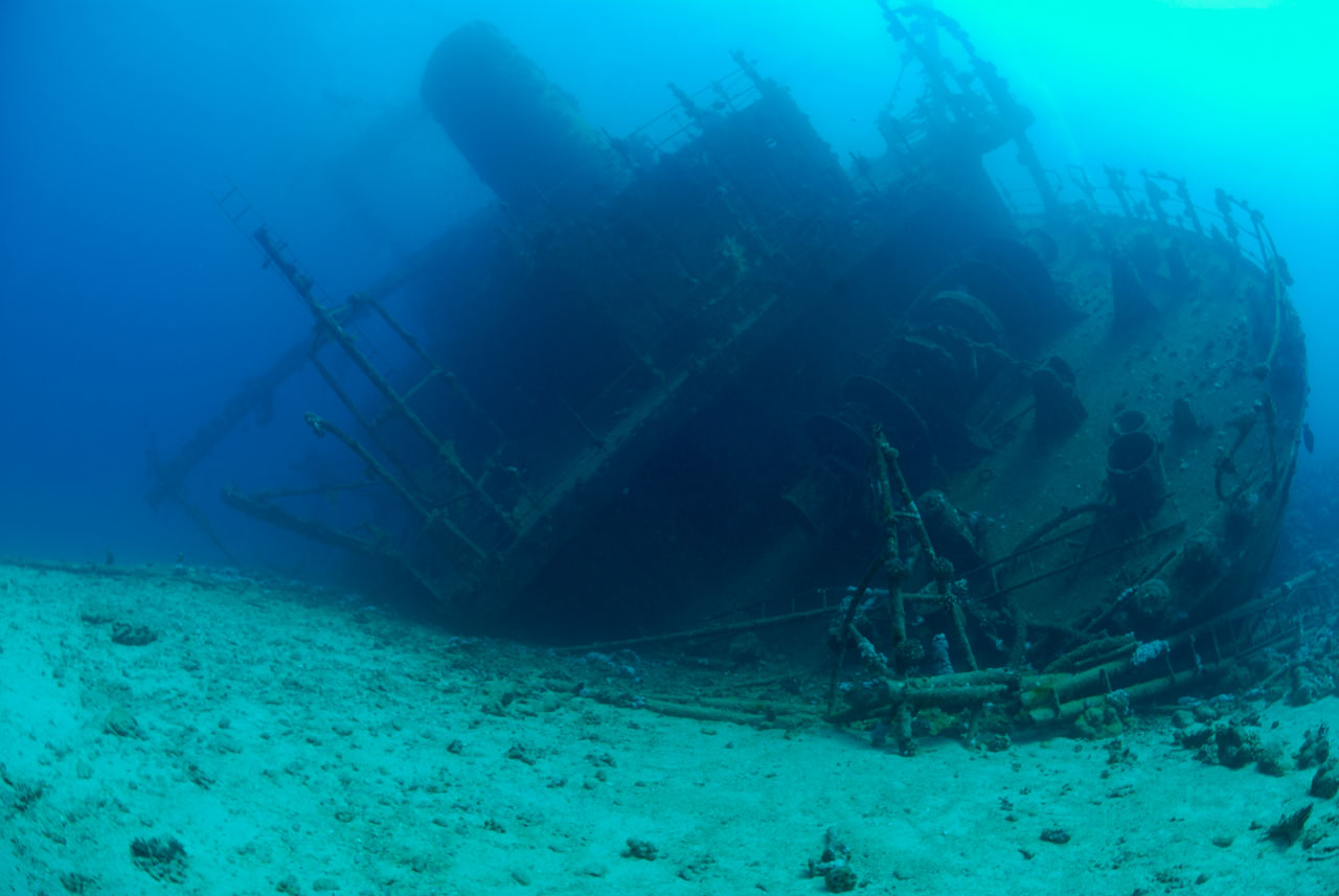 The wreck of Ghiannis D. sunk in the Red Sea