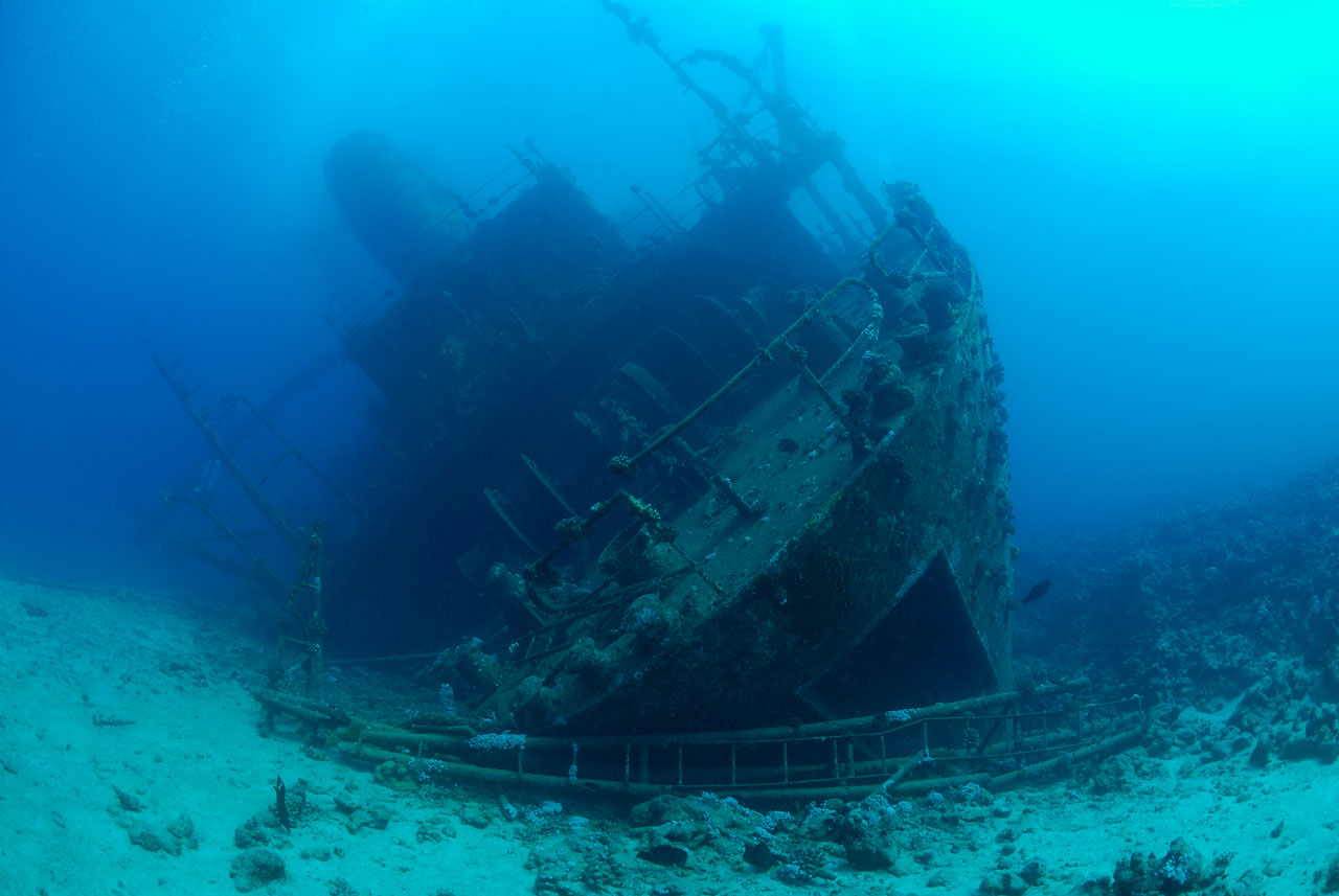The wreck of Ghiannis D. sunk in the Red Sea