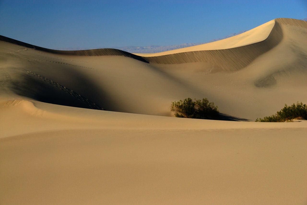 Les dunes de sable de la Vallée de la Mort.
