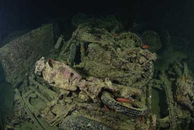 The wreck of Thistlegorm in the Red Sea. Photographs by Amar Guillen.