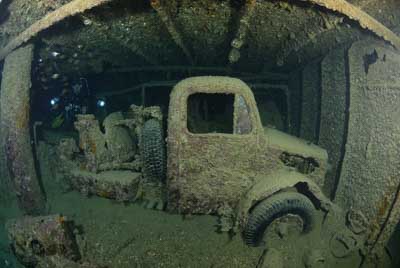 The wreck of Thistlegorm in the Red Sea. Photographs by Amar Guillen.