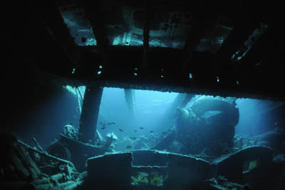 The wreck of Thistlegorm in the Red Sea. Photographs by Amar Guillen.
