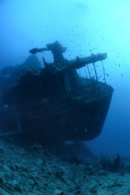 The wreck of Thistlegorm in the Red Sea. Photographs by Amar Guillen.