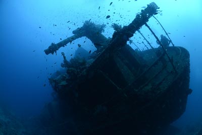 The wreck of Thistlegorm in the Red Sea. Photographs by Amar Guillen.