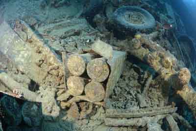 The wreck of Thistlegorm in the Red Sea. Photographs by Amar Guillen.