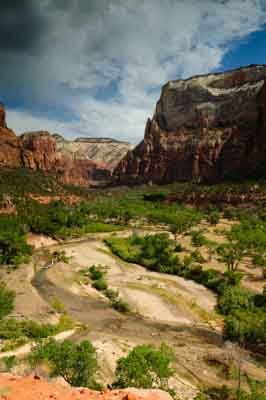 Paysages du Canyon de Zion dans l'Utah aux Etats-Unis. Photographies par Amar Guillen.