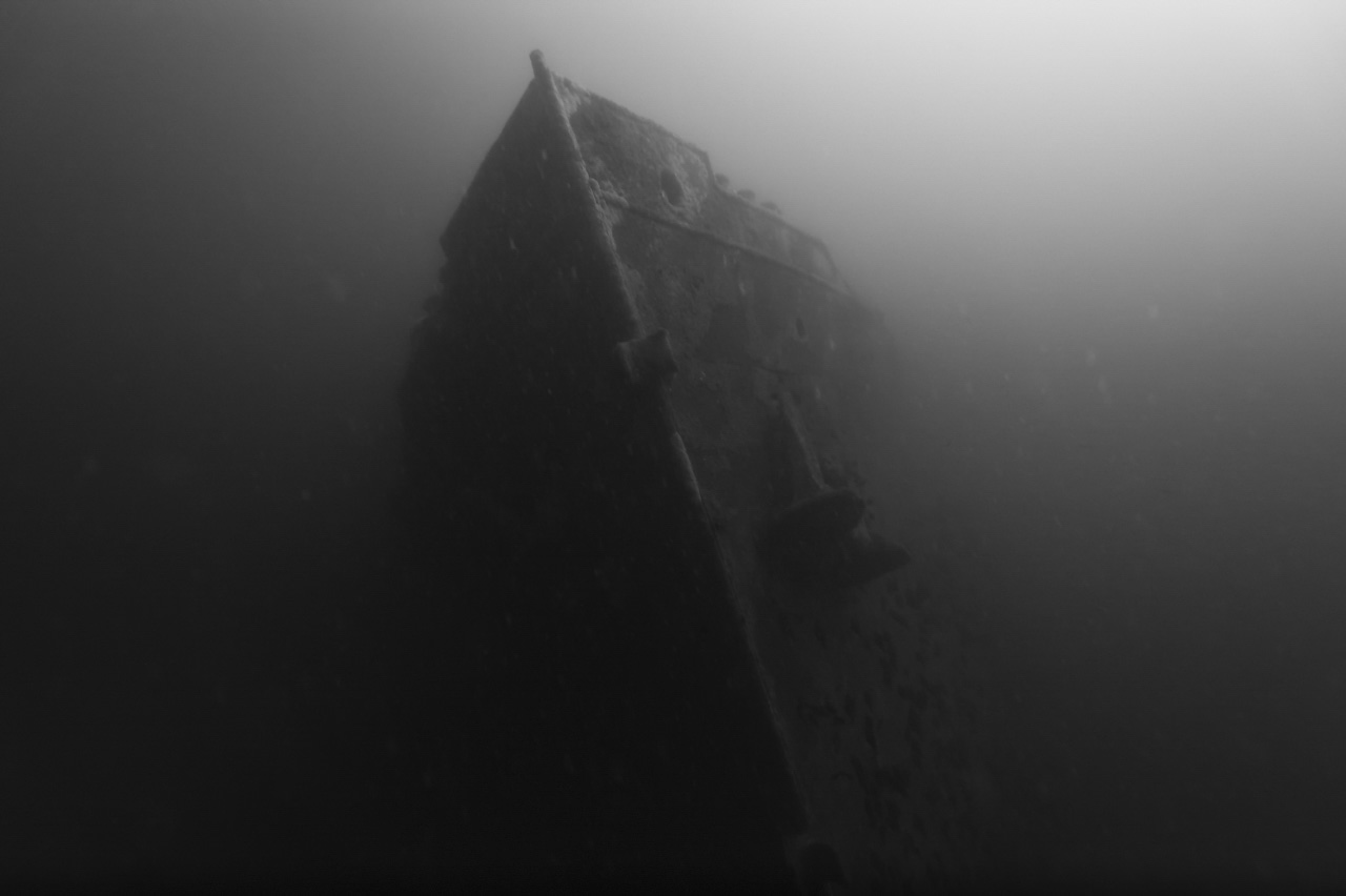 L'épave du Sauerland au large des côtes de la Charente-Maritime dans l'Atlantique.
