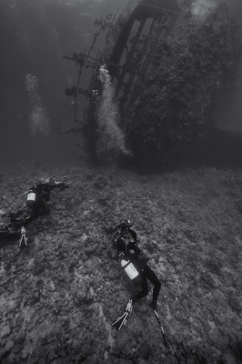 The Umbria wreck laying off the coast of Sudan. Photographs by Amar Guillen.
