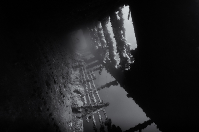 The Umbria wreck laying off the coast of Sudan. Photographs by Amar Guillen.