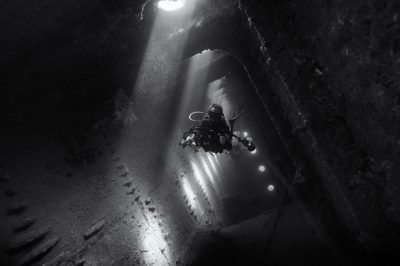 The Umbria wreck laying off the coast of Sudan. Photographs by Amar Guillen.