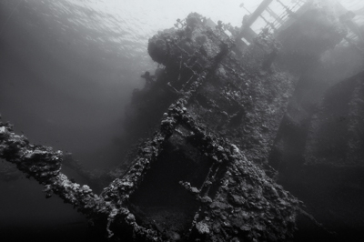 The Umbria wreck laying off the coast of Sudan. Photographs by Amar Guillen.