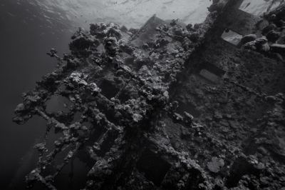 The Umbria wreck laying off the coast of Sudan. Photographs by Amar Guillen.