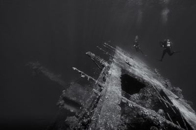 The Umbria wreck laying off the coast of Sudan. Photographs by Amar Guillen.
