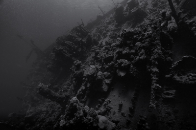 The Umbria wreck laying off the coast of Sudan. Photographs by Amar Guillen.