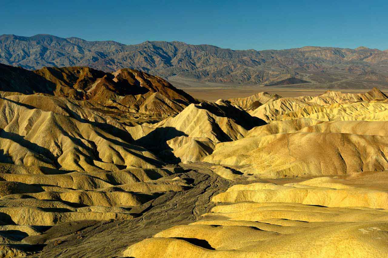 Landscape of Death Valley in California.
