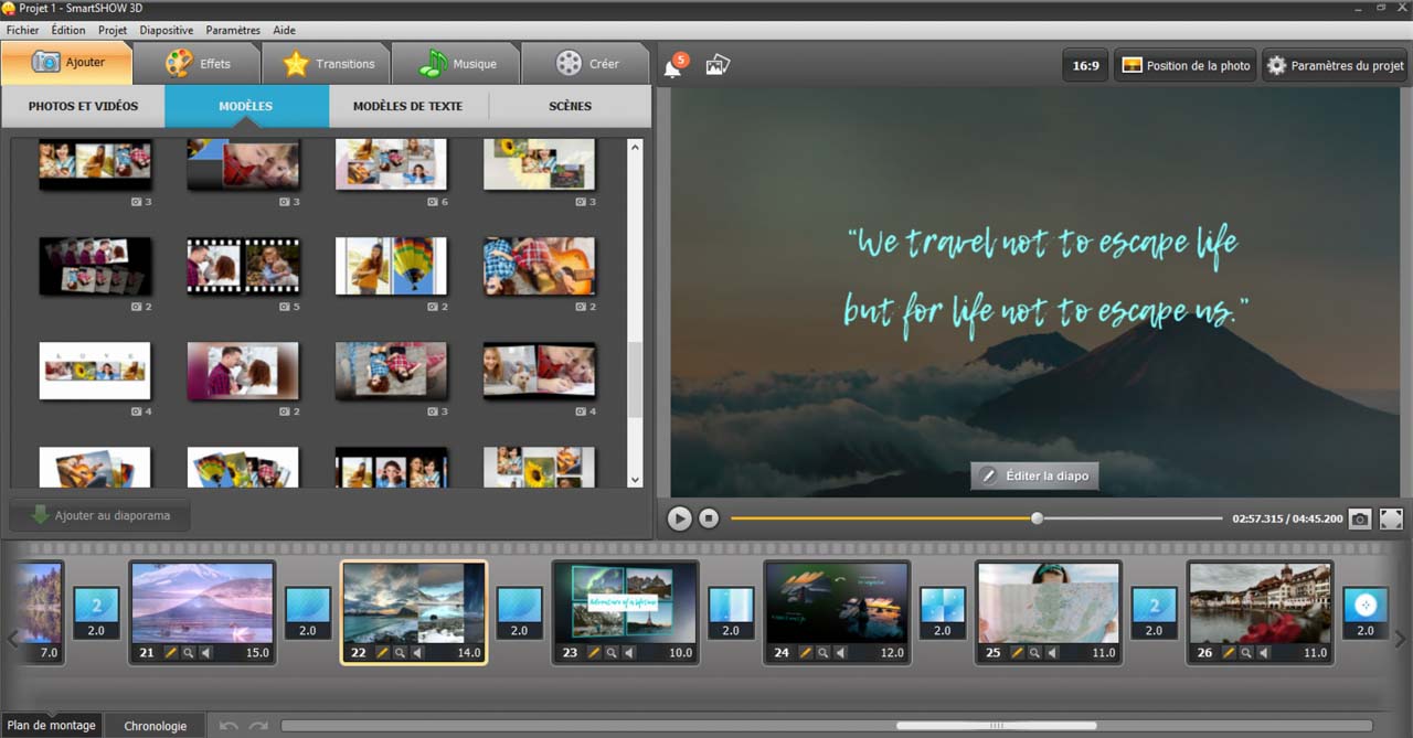 Utiliser le logiciel smartshow 3D pour créer vos diaporamas photo.