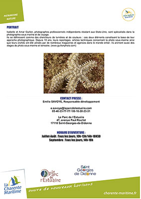 Exposition Dessus Dessous : Le littoral Charentais. Photographies par Amar Guillen.