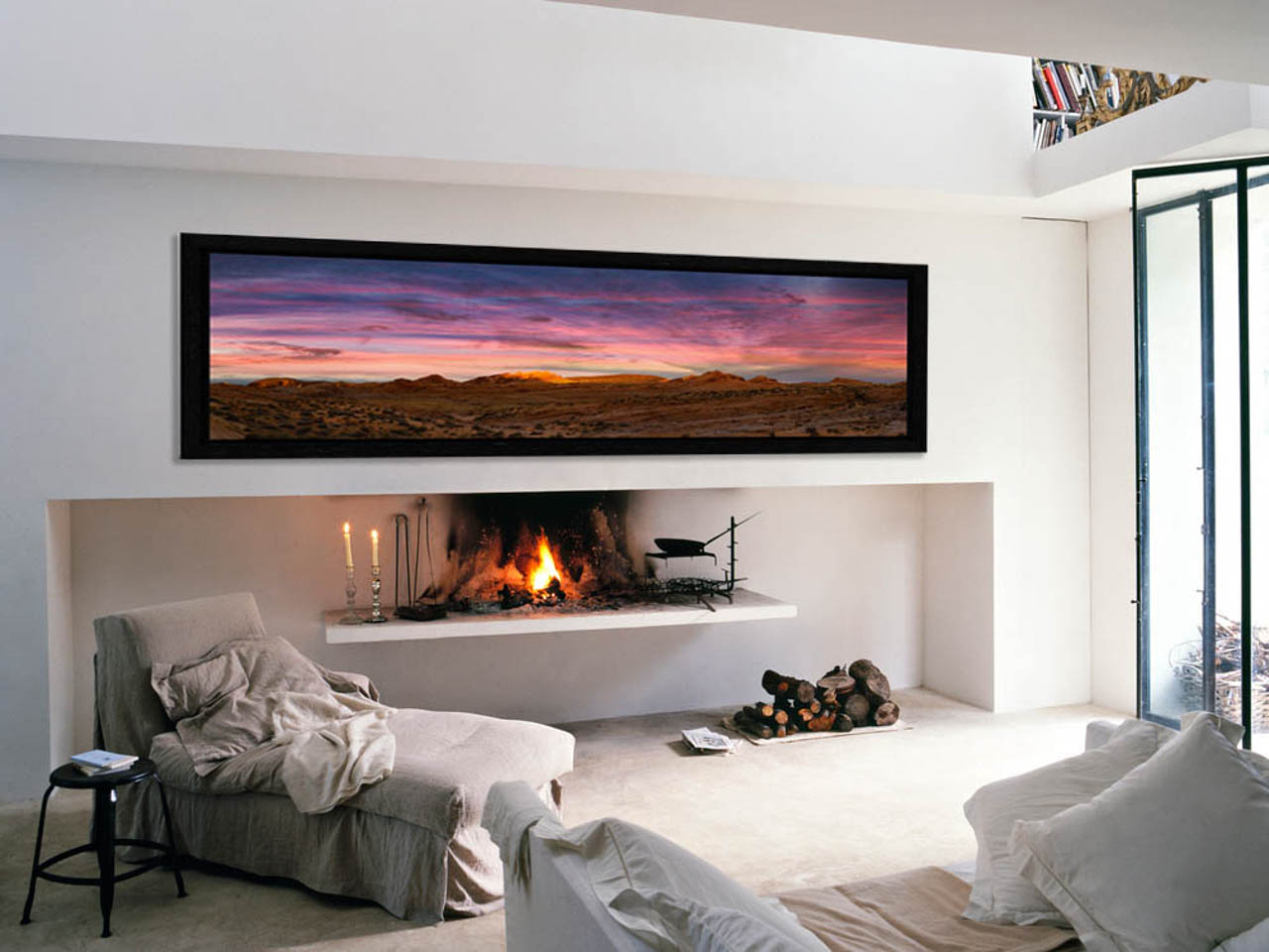 Exemple d'intérieur pour un client avec une photo d'art créée par Amar Guillen.