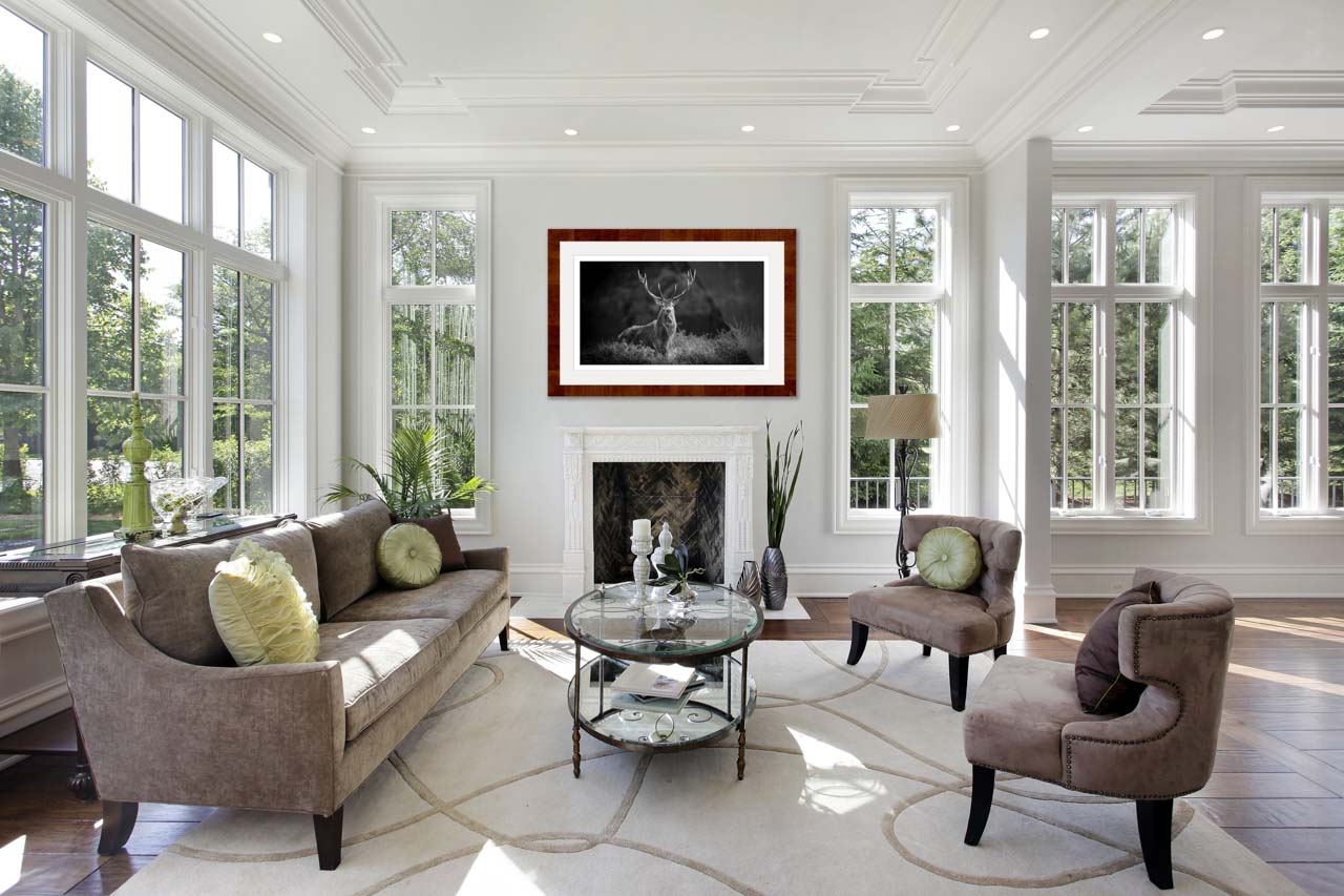 Exemple de finition de l'une de mes photos d'art. Le client a choisi la finition tirage d'art sous verre.