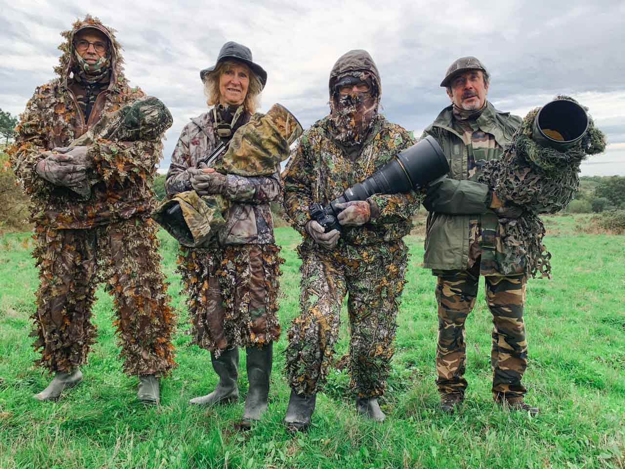 Les participants au stage de photo animalière brame du cerf du 2 novembre 2022 en Charente-Maritime.