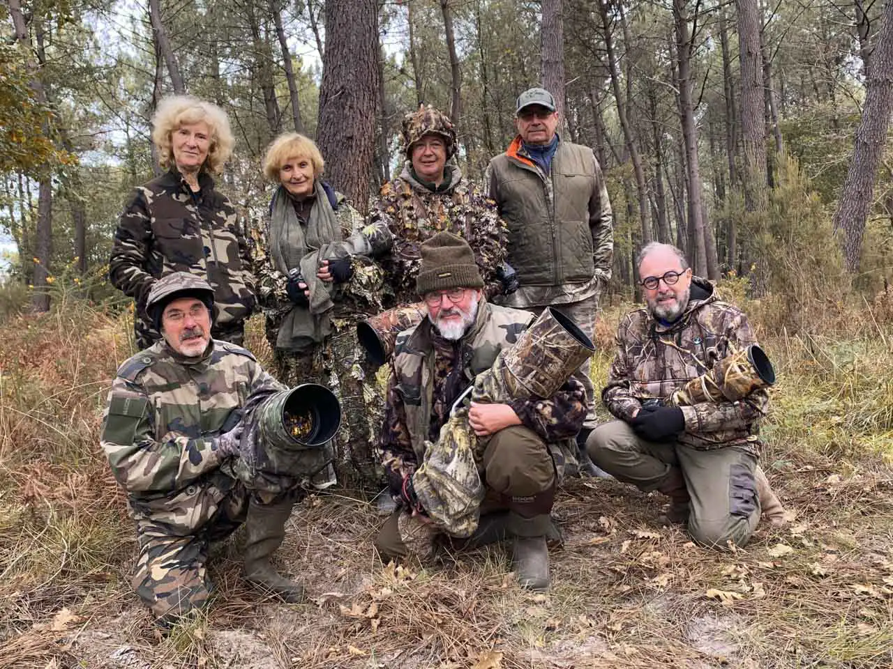 Les participants au stage de photo animalière brame du cerf du 29 septembre 2025 en Charente-Maritime.