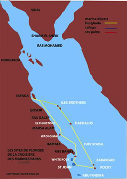 Localisation de Saint John en Mer Rouge