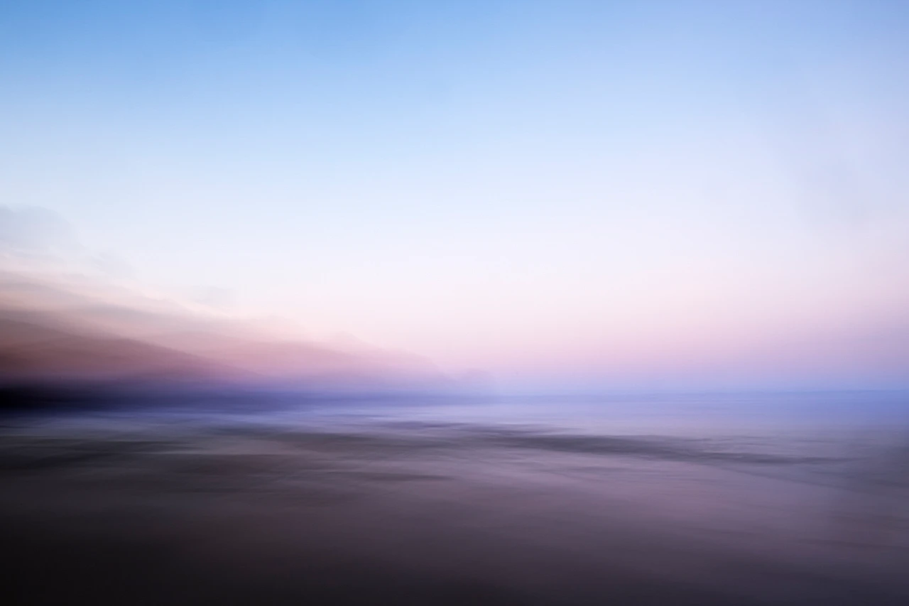 Blurry photo in ICM of the coast of Charente-Maritime in France