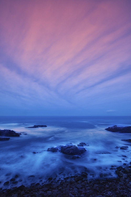 Sunrise over Atlantic Ocean in Brittany.