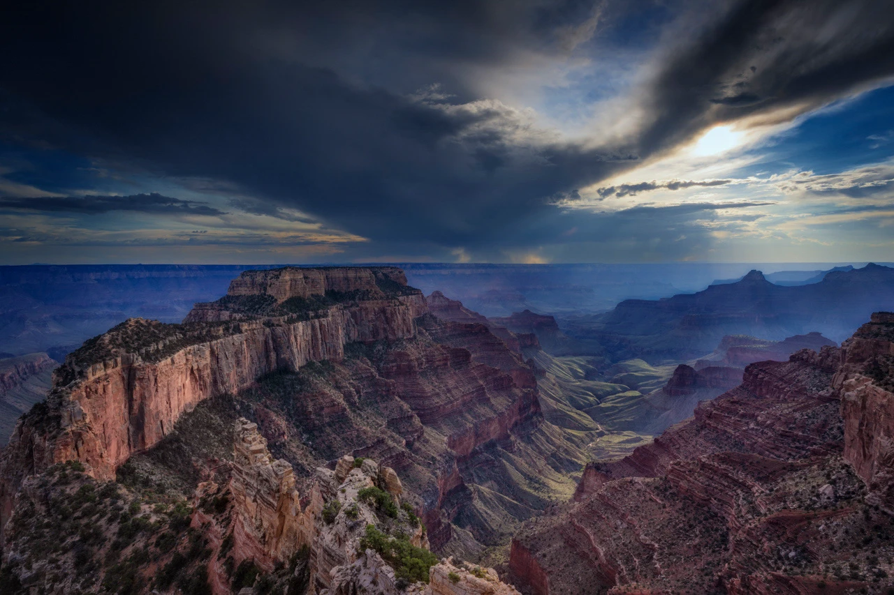 Landscape of Grand Canyon in color
