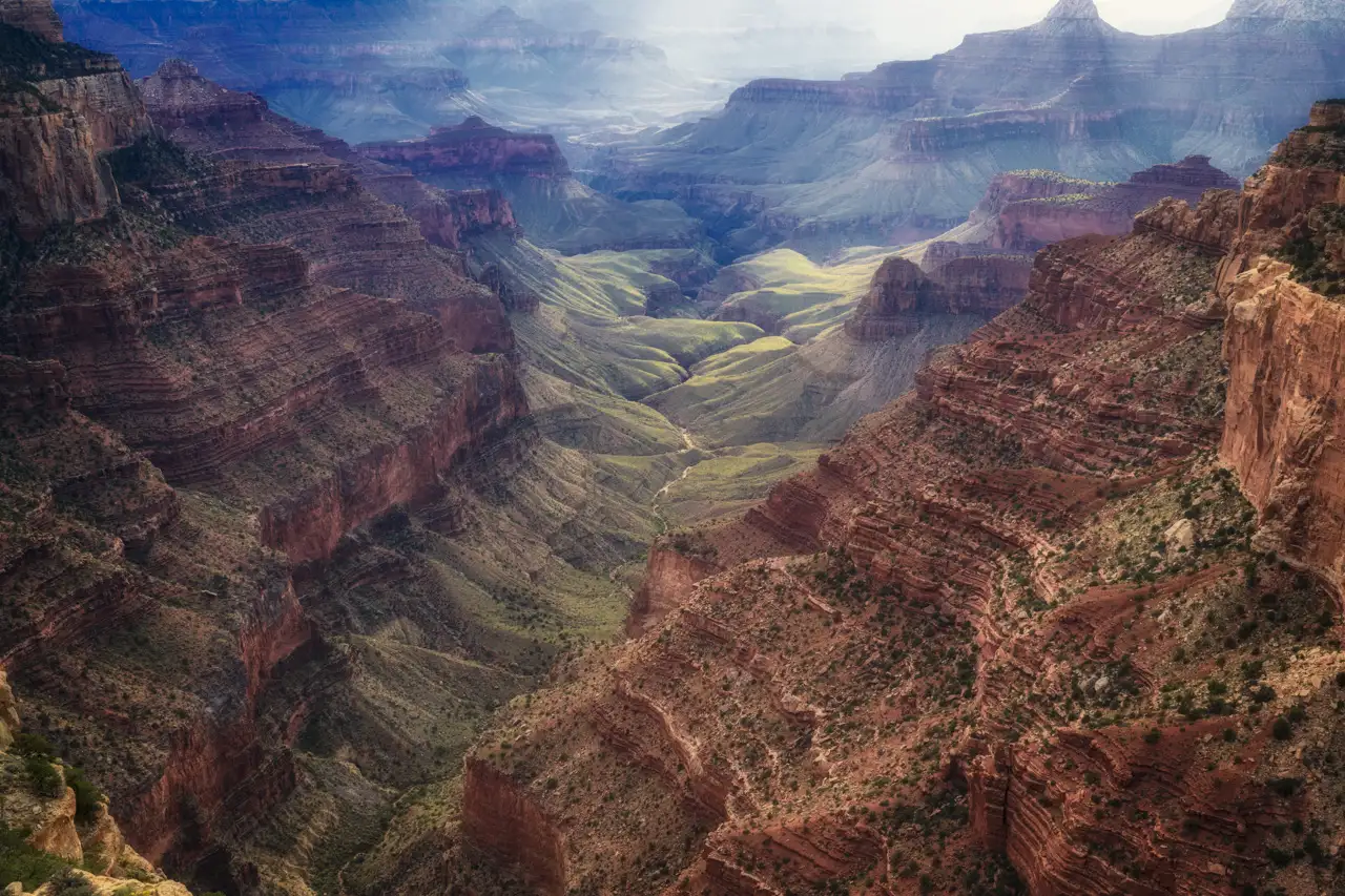 Landscape in Color of the Grand Canyon North in Arizona
