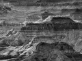 Le Grand Canyon en Arizona aux Etats-Unis en noir et blanc.