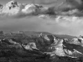 Le Grand Canyon en Arizona aux Etats-Unis en noir et blanc.