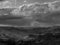 Le Grand Canyon en Arizona aux Etats-Unis en noir et blanc.