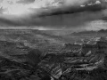 Le Grand Canyon en Arizona aux Etats-Unis en noir et blanc.