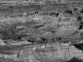 Le Grand Canyon en Arizona aux Etats-Unis en noir et blanc.