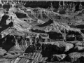Le Grand Canyon en Arizona aux Etats-Unis en noir et blanc.
