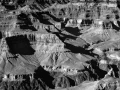 Le Grand Canyon en Arizona aux Etats-Unis en noir et blanc.