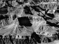 Le Grand Canyon en Arizona aux Etats-Unis en noir et blanc.