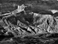 Le Grand Canyon en Arizona aux Etats-Unis en noir et blanc.