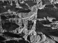 Le Grand Canyon en Arizona aux Etats-Unis en noir et blanc.