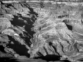 Le Grand Canyon en Arizona aux Etats-Unis en noir et blanc.