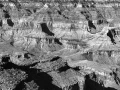 Le Grand Canyon en Arizona aux Etats-Unis en noir et blanc.