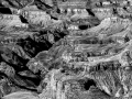 Le Grand Canyon en Arizona aux Etats-Unis en noir et blanc.